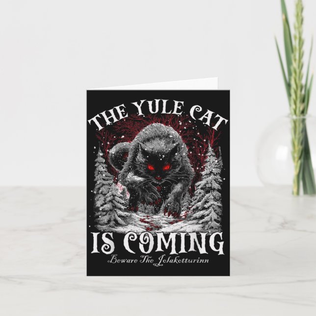 Tarjeta Creepmas The Yule Cat Is Coming Be Ware Of Jolakot (Anverso)