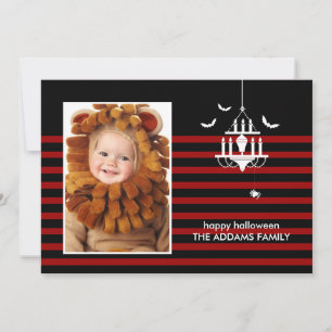 Tarjeta Creepy Chandelier Halloween Photo Card