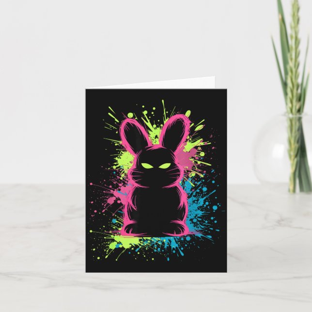 Tarjeta Creepy Cute Goth Bunny Horror Rabbit Sketch Alt Ng (Anverso)