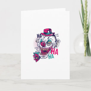 Tarjeta Creepy Payaso Laugh