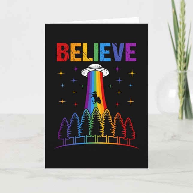 Tarjeta Creer en el Día del Arcoiris (Anverso)