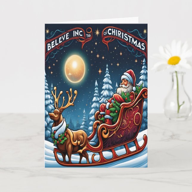 Tarjeta Creer en la magia de los Navidades (Planta pequeña)
