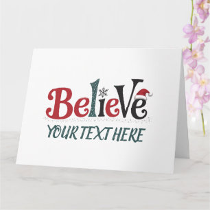 Tarjeta Creer familia Fiesta de Navidades personalizados