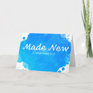 Tarjeta Creer nuevo recién nacido de nuevo fe cristiana: b