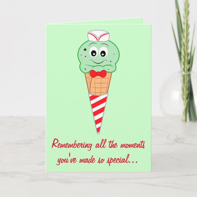 Tarjeta Crema de hielo de chocolate con leche Día del Padr (Anverso)