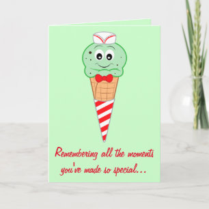 Tarjeta Crema de hielo de chocolate con leche Día del Padr