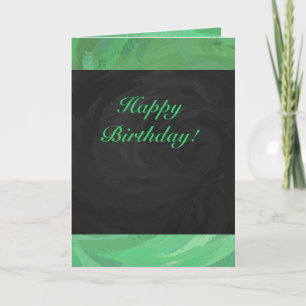 Tarjeta Crema esmeralda y Fiesta negro