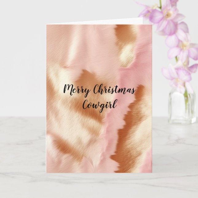 Tarjeta Crema rosa Tan Piel de vaca de lechera suroeste (Orquídea)