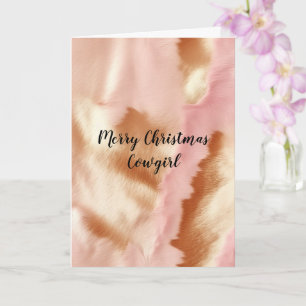 Tarjeta Crema rosa Tan Piel de vaca de lechera suroeste