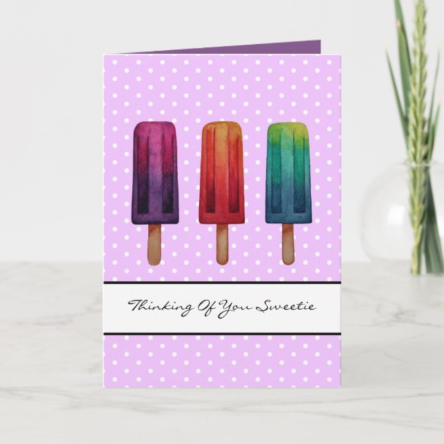 Tarjeta Cremas de hielo acuáticas cúrcules popsicas (Anverso)