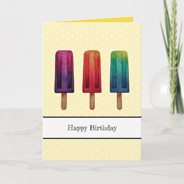 Tarjeta Cremas de hielo acuáticas cúrcules popsicas (Anverso)