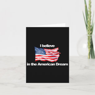 Tarjeta Creo En El Sueño Americano Bandera De Usa Patriota