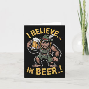 Tarjeta Creo En La Cerveza Funny Pie Lederhosen Chiste Ta