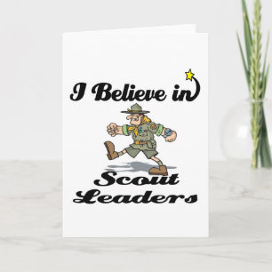 Tarjeta creo en los líderes scout