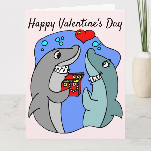 Tarjeta Creo que eres totalmente jawsome, Shark Valentine (Anverso)