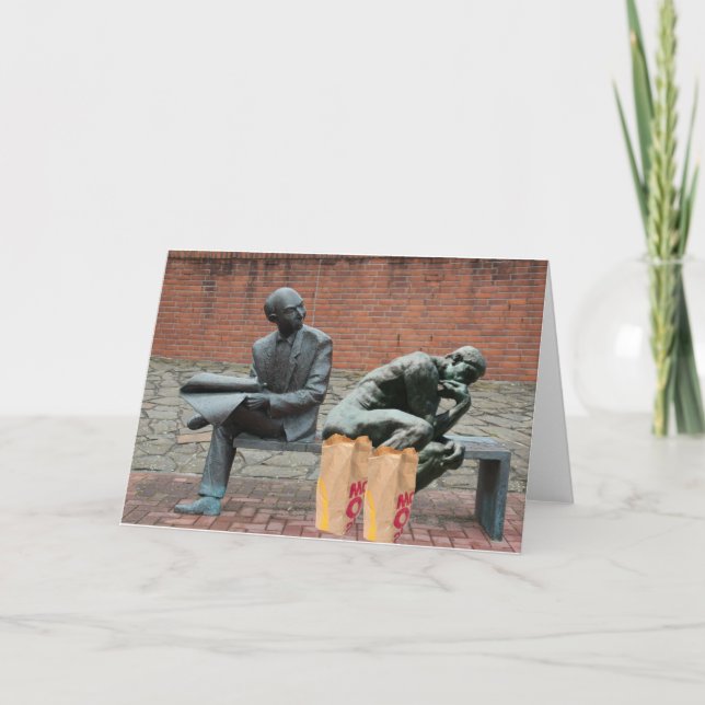 Tarjeta Creo que has hecho el trato de la comida. (Anverso)