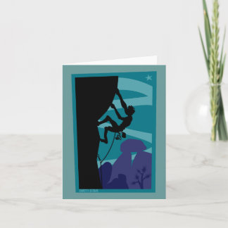 Tarjeta crepuscular del escalador