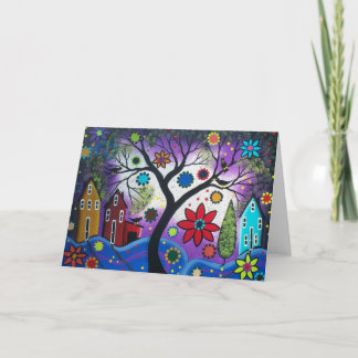 Tarjeta Crepúsculo del arco iris del ARTE POPULAR POR la