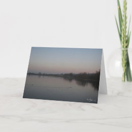 Tarjeta Crepúsculo, Harthill Ponds, Harthill con Woodall.