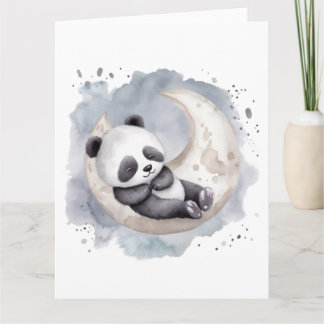 Tarjeta Crescent Moon Baby Panda