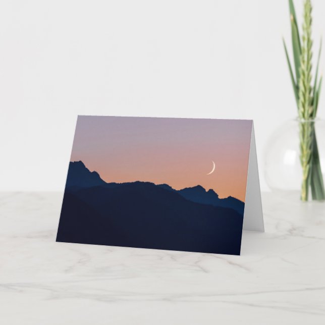 Tarjeta Crescent Moon & Venus | Seabeck, Washington (Anverso)