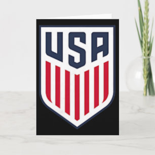 Tarjeta Cresta delantero y trasero de fútbol de Usa Gris U