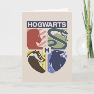 Tarjeta Crestón estampado vintage de HOGWARTS™
