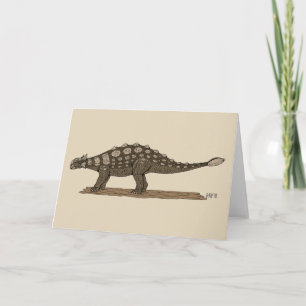 Tarjeta Cretácico Dinosaurio Ankylosauro