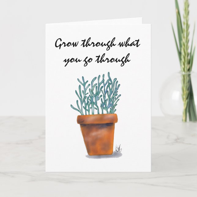 Tarjeta Crezca con lo que usted pasa con Notecard (Anverso)