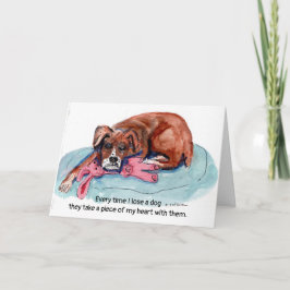 Tarjeta Cría pintada con color de agua +"Cada vez que pier