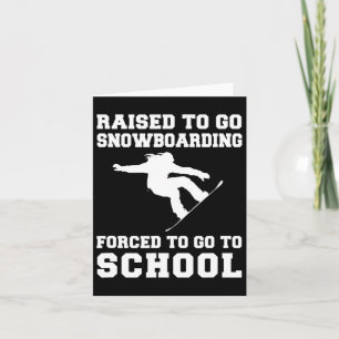 Tarjeta Criado A Snowboard Obligado A Ir Al Colegio