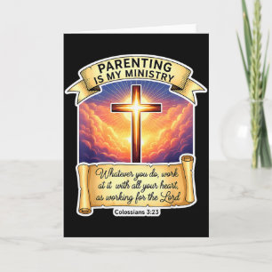 Tarjeta Crianza Cristiana Es Mi Ministerio Día Del Padre P