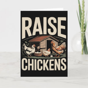 Tarjeta Criar pollos granja divertido pollo _1