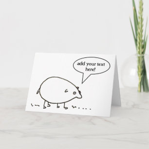 Tarjeta Criatura de Dibujos Animados Personalizable con Le