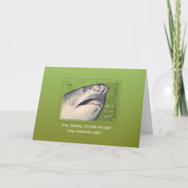 Tarjeta Criaturas marinas: "¿Es viernes de nuevo?" Lent (Anverso)
