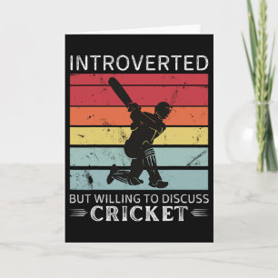 Tarjeta Cricket Antiguo Introvertido Pero Dispuesto a Disc