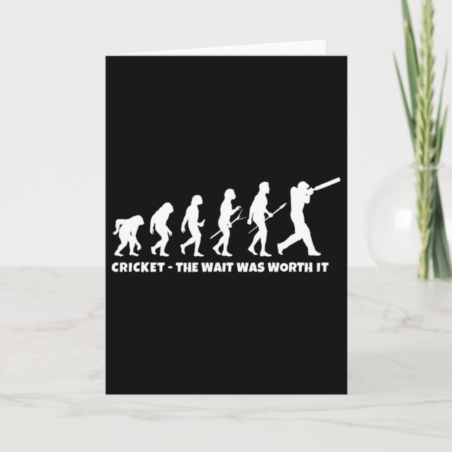 Tarjeta Cricket Evolution For Cricket Sports Player Funny  (Anverso)