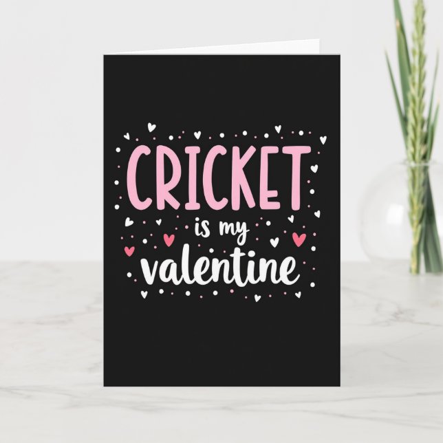 Tarjeta Cricket My Valentine Card (Anverso)