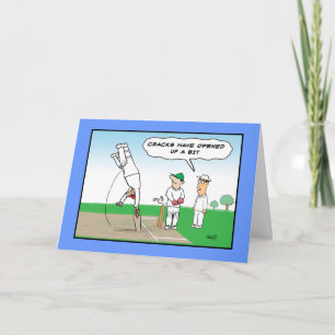 Tarjeta Cricket Wicket - Divertido cumpleaños