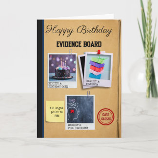 Tarjeta crimen de cumpleaños fan