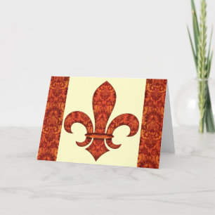 Tarjeta Crimson Garden Fleur de lis