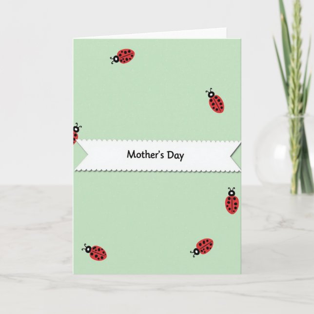 Tarjeta Crimson Insects Mothers Day Card (Anverso)