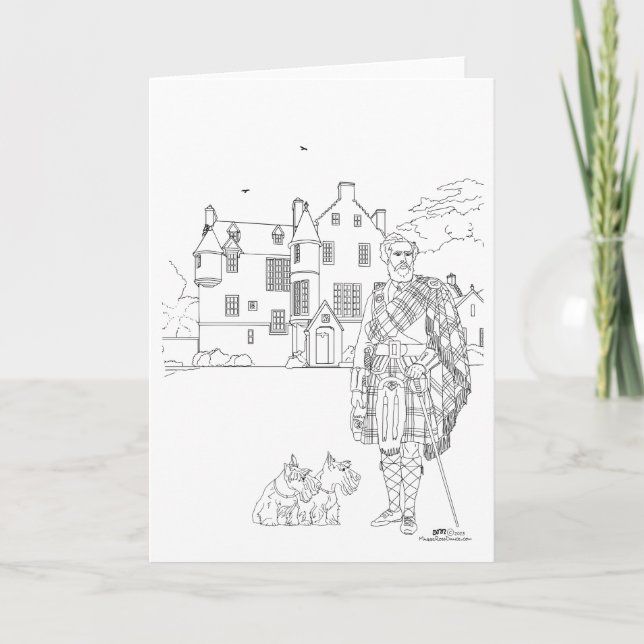 Tarjeta Cringletie House Escocia (Anverso)