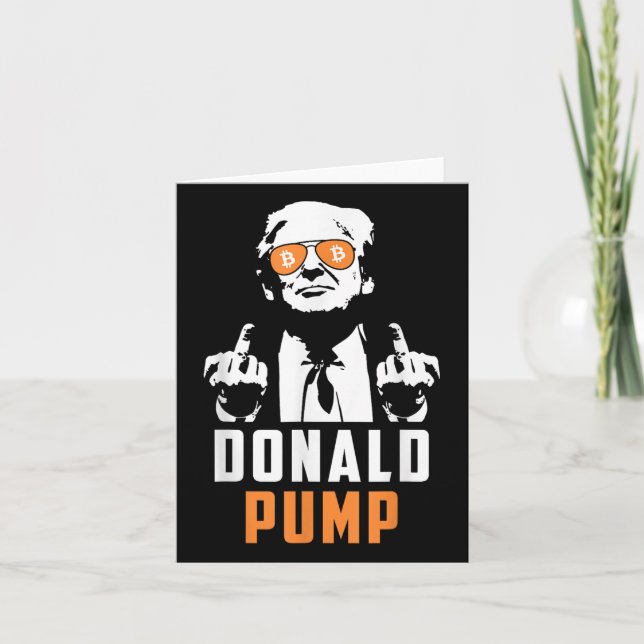 Tarjeta Cripto de Trump 2024 divertido de Bitcoin Donald P (Anverso)