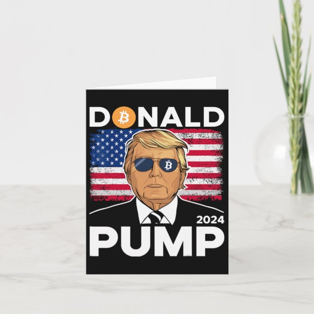 Tarjeta Cripto de Trump 2024, gracioso moneda de Bitcoin (Anverso)