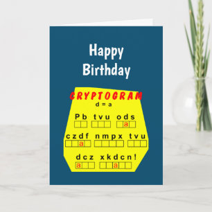 Tarjeta Criptograma amarillo