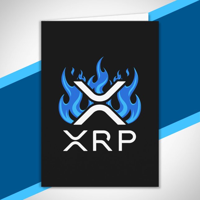 Tarjeta Criptomoneda XRP Cripto Llamas Azules Fuego Derret (Subido por el creador)