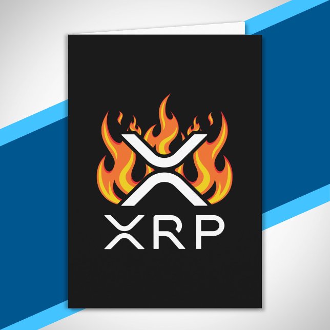 Tarjeta Criptomoneda XRP Cripto Naranjas Llamas Fuego Derr (Subido por el creador)