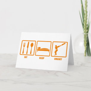 Tarjeta Críquet de sueño de comer