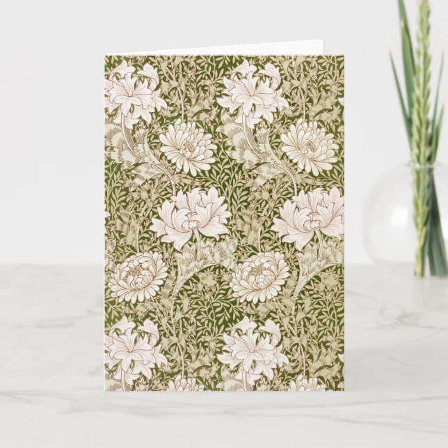 Tarjeta Crisantemo Dorado, William Morris (Anverso)